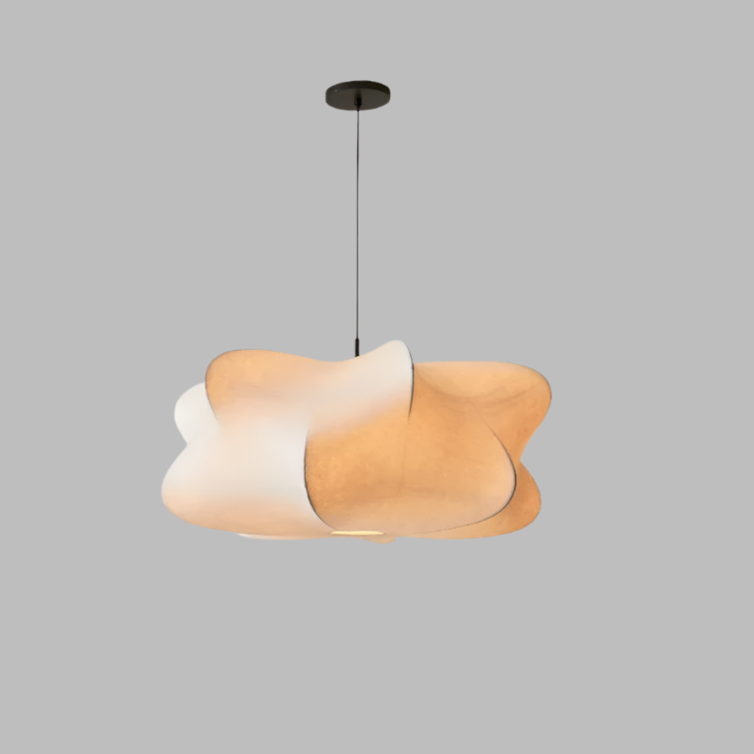 Lampe Suspendue en Soie de Style Wabi-Sabi | Design Japonais