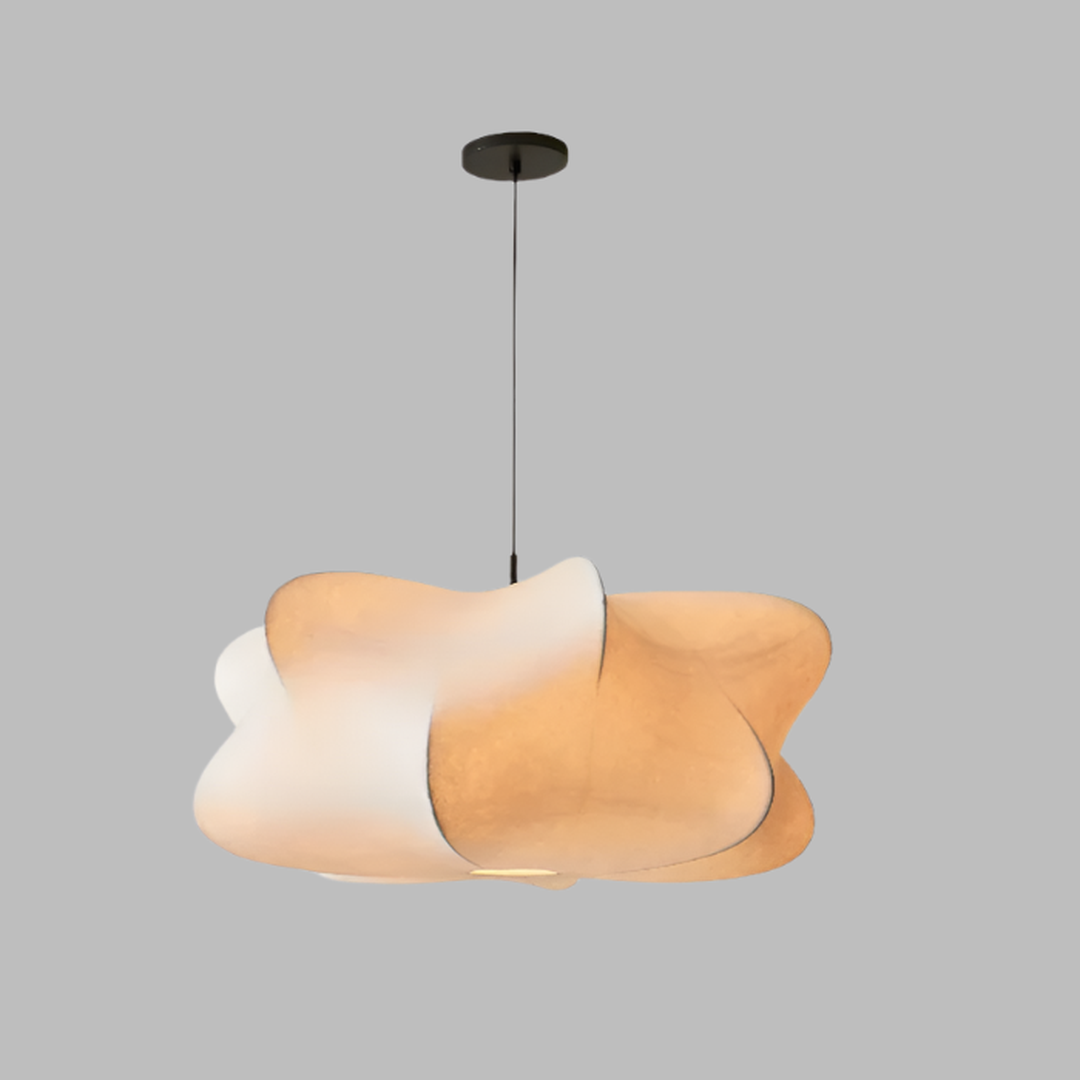 Lampe Suspendue en Soie de Style Wabi-Sabi | Design Japonais