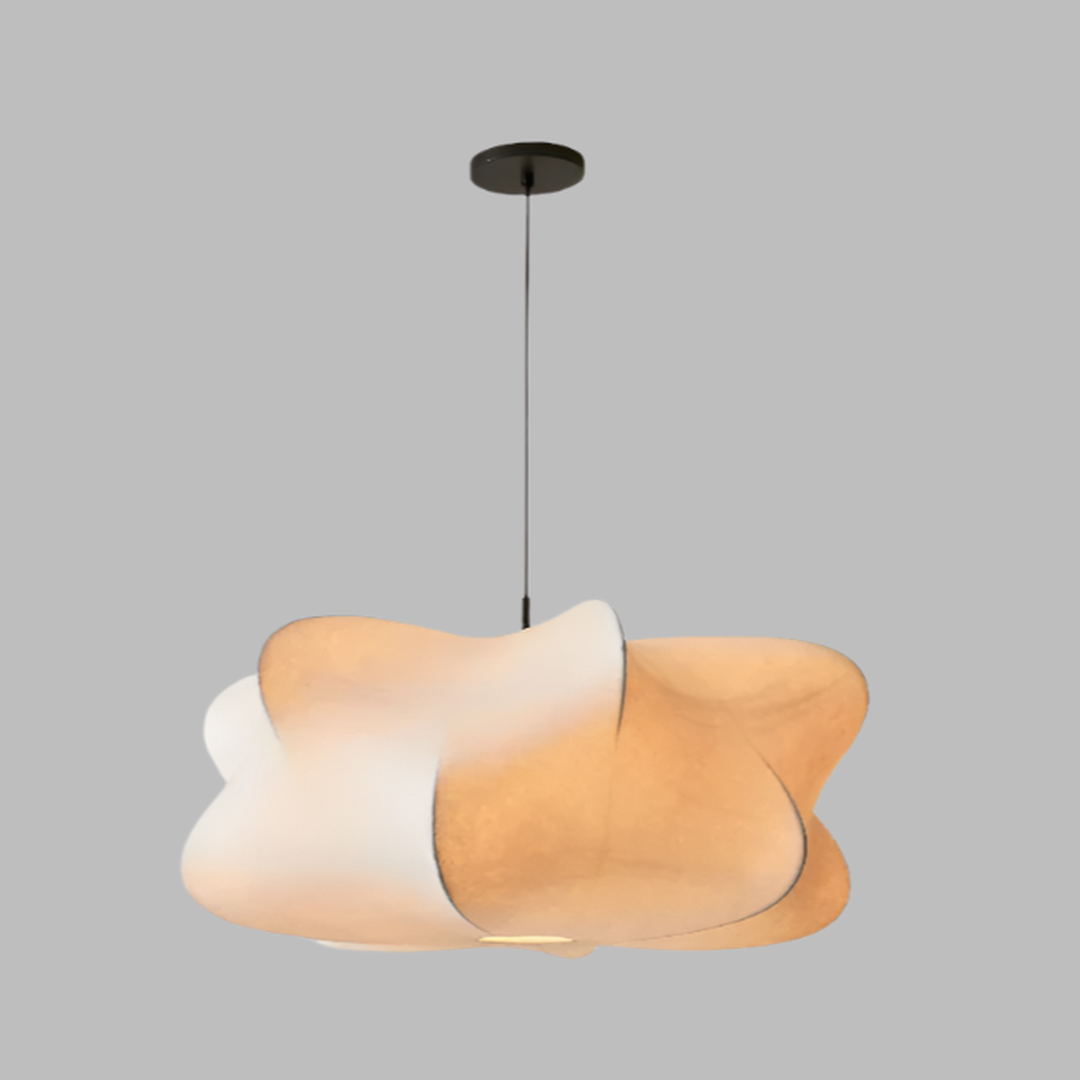 Lampe Suspendue en Soie de Style Wabi-Sabi | Design Japonais