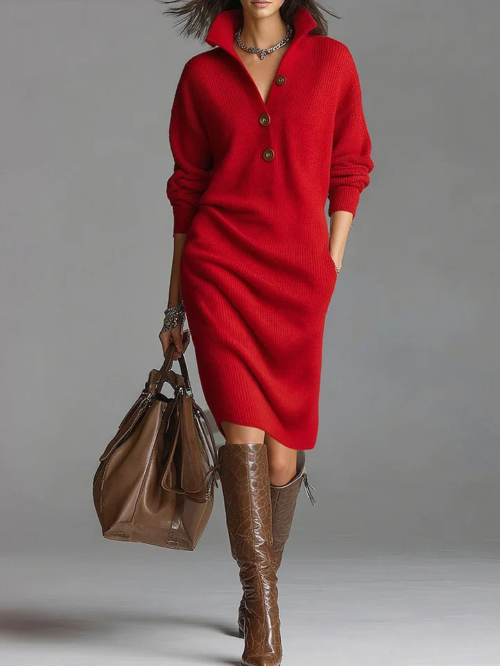 Robe Courte Tricotée Chic Pour Femmes, Douce, Respirante, Flatteuse, Décontractée, Idéale Pour le Travail, le Soir, Élégante – Fatima