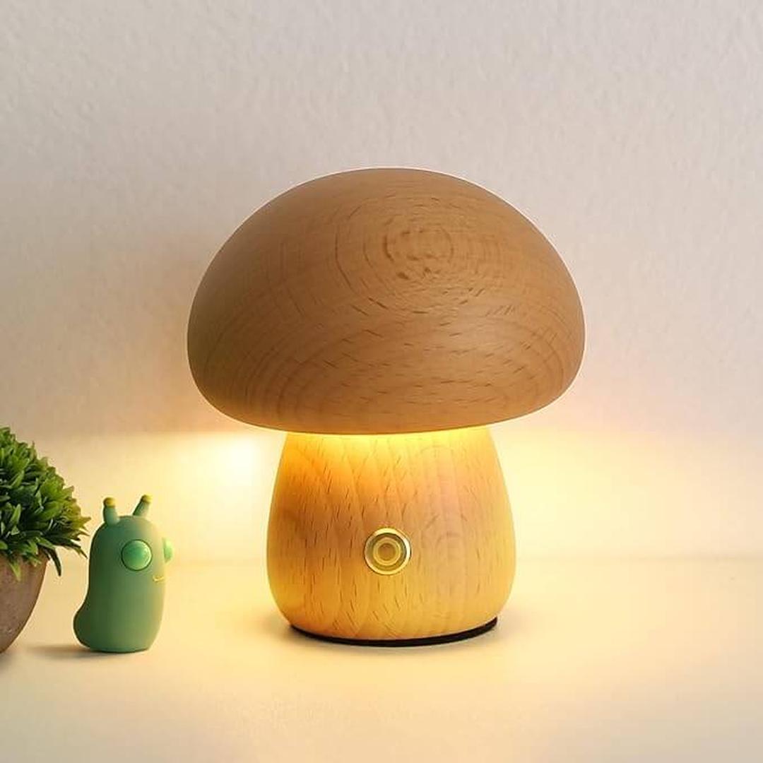 Lampe de Nuit Champignon | LED à Luminosité Ajustable