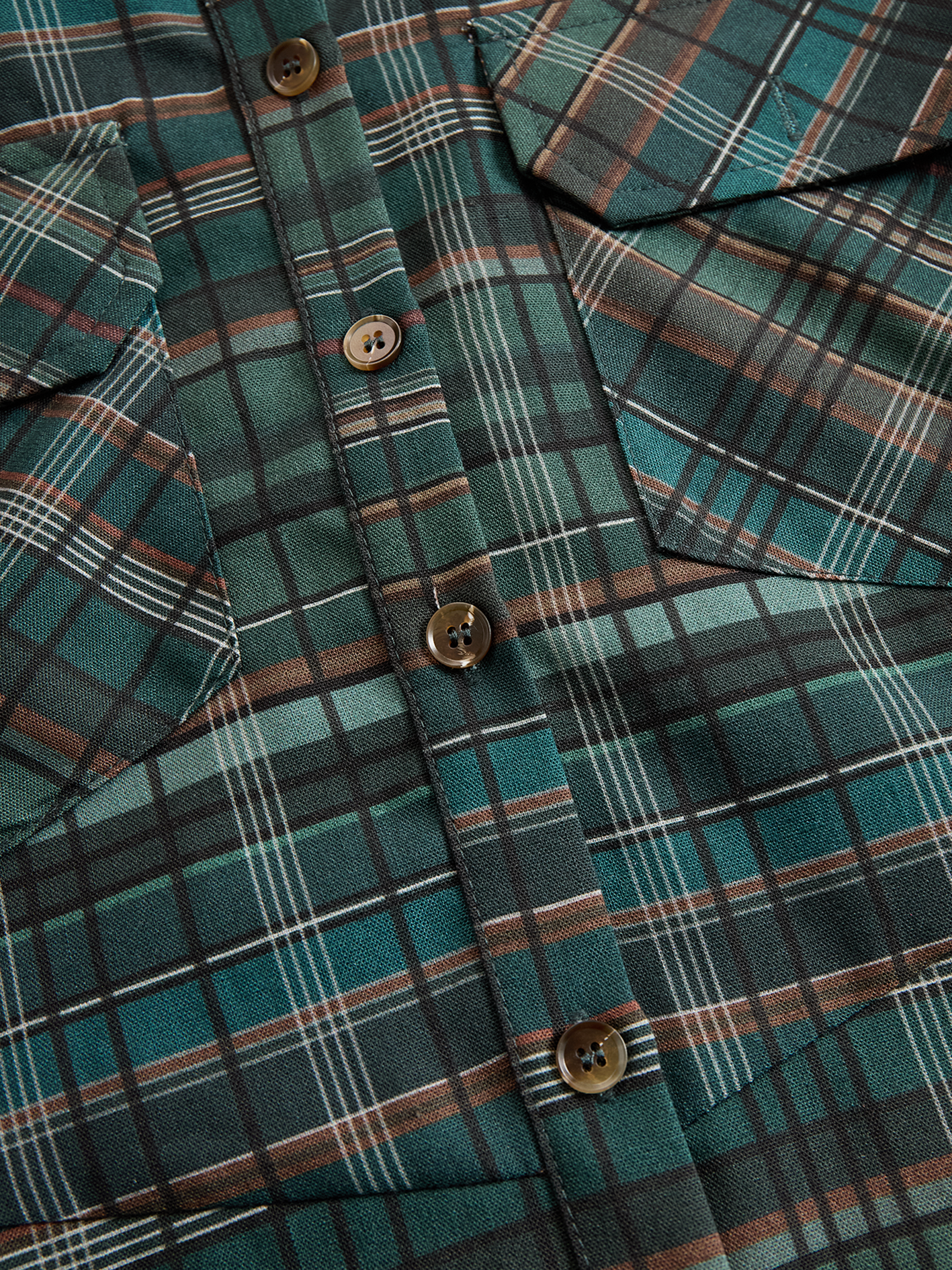 Robe Maxi à Manches Longues en Tartan à Col Revers pour Femmes – Tartan Vert