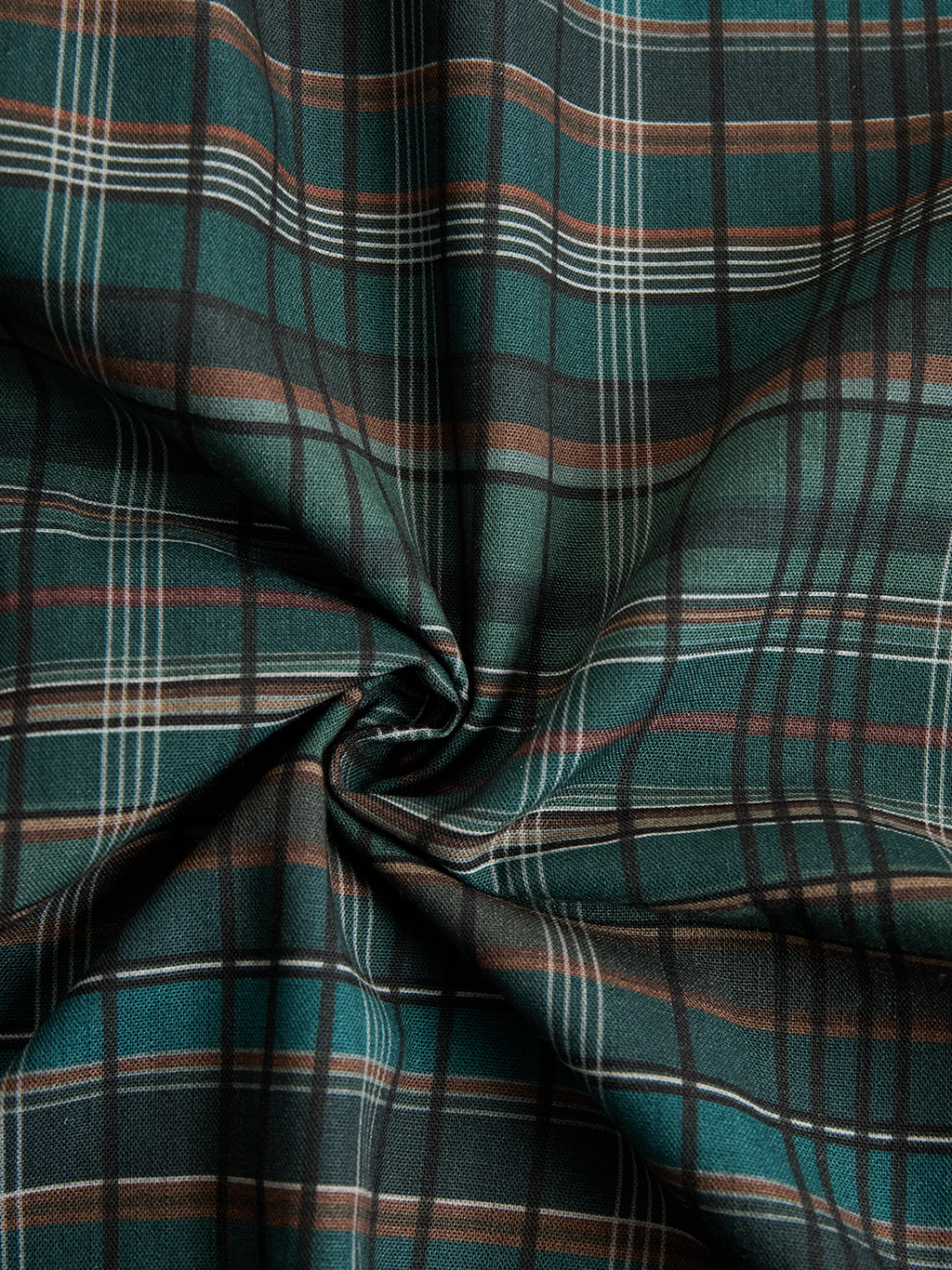 Robe Maxi à Manches Longues en Tartan à Col Revers pour Femmes – Tartan Vert