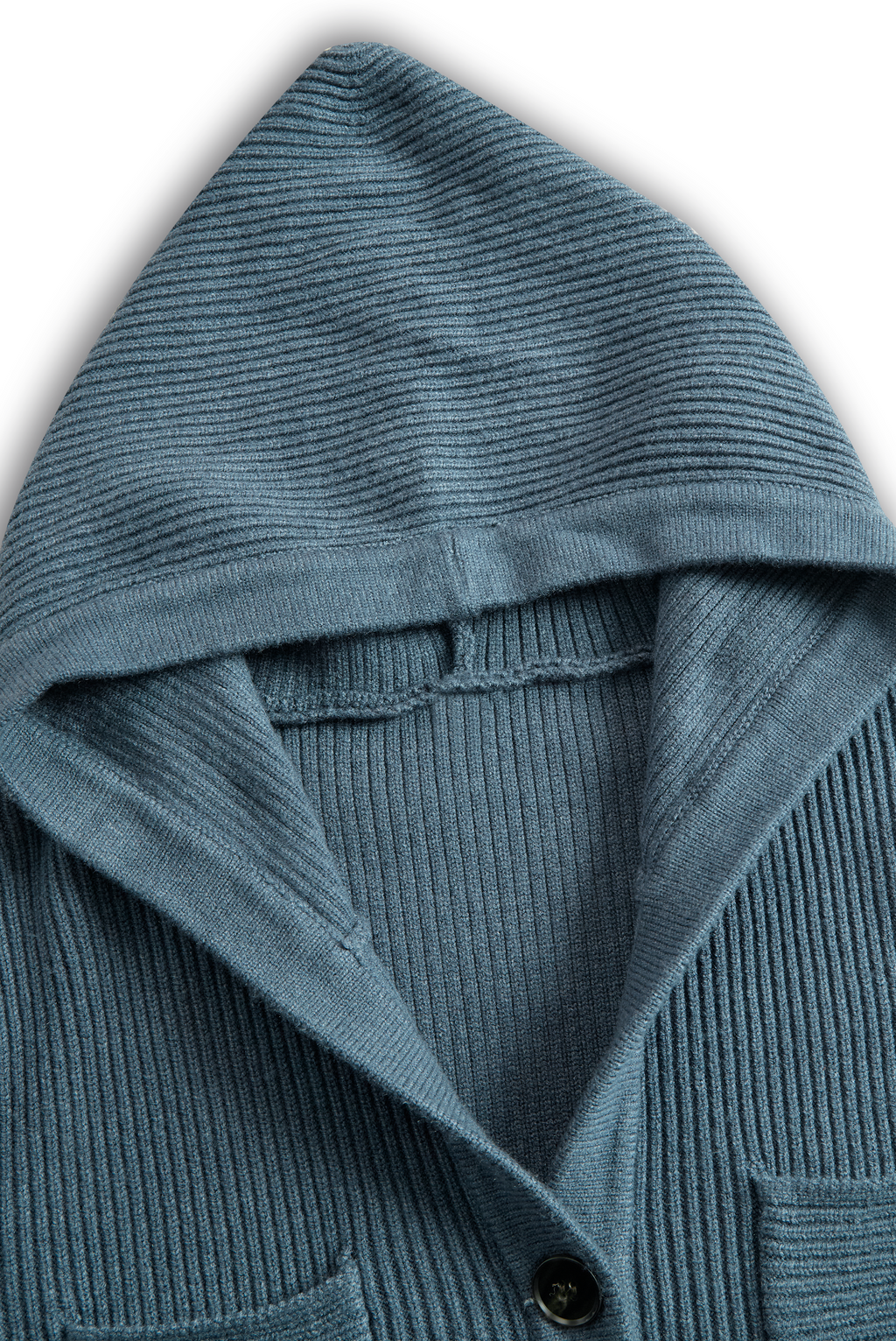 Robe Longue Casual Tricotée à Capuche Slim-Fit pour Femmes à Manches Longues – Marine