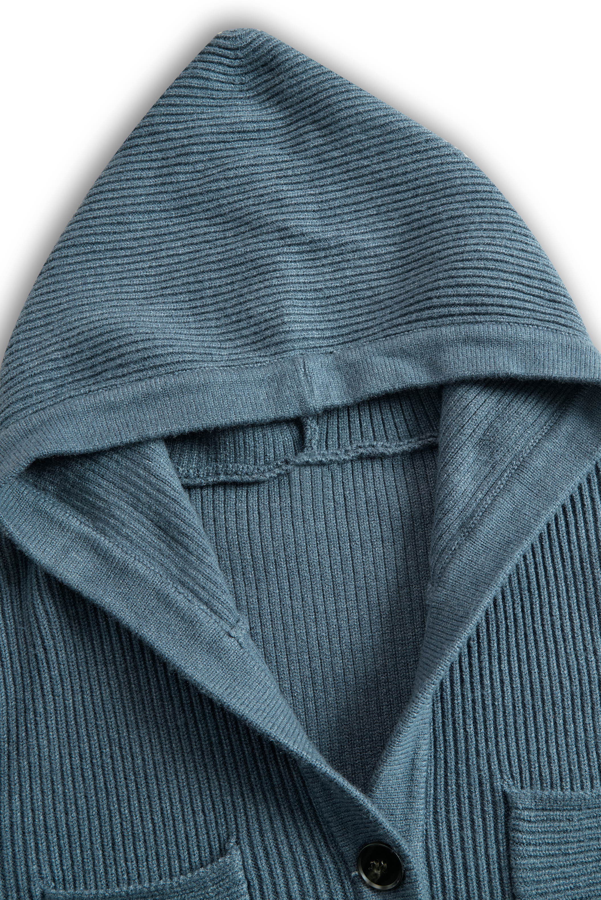 Robe Longue Casual Tricotée à Capuche Slim-Fit pour Femmes à Manches Longues – Marine
