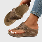 Orthopädische Keilsandalen für Damen mit ergonomischer Fußgewölbestütze und dämpfender Sohle – Kaylie