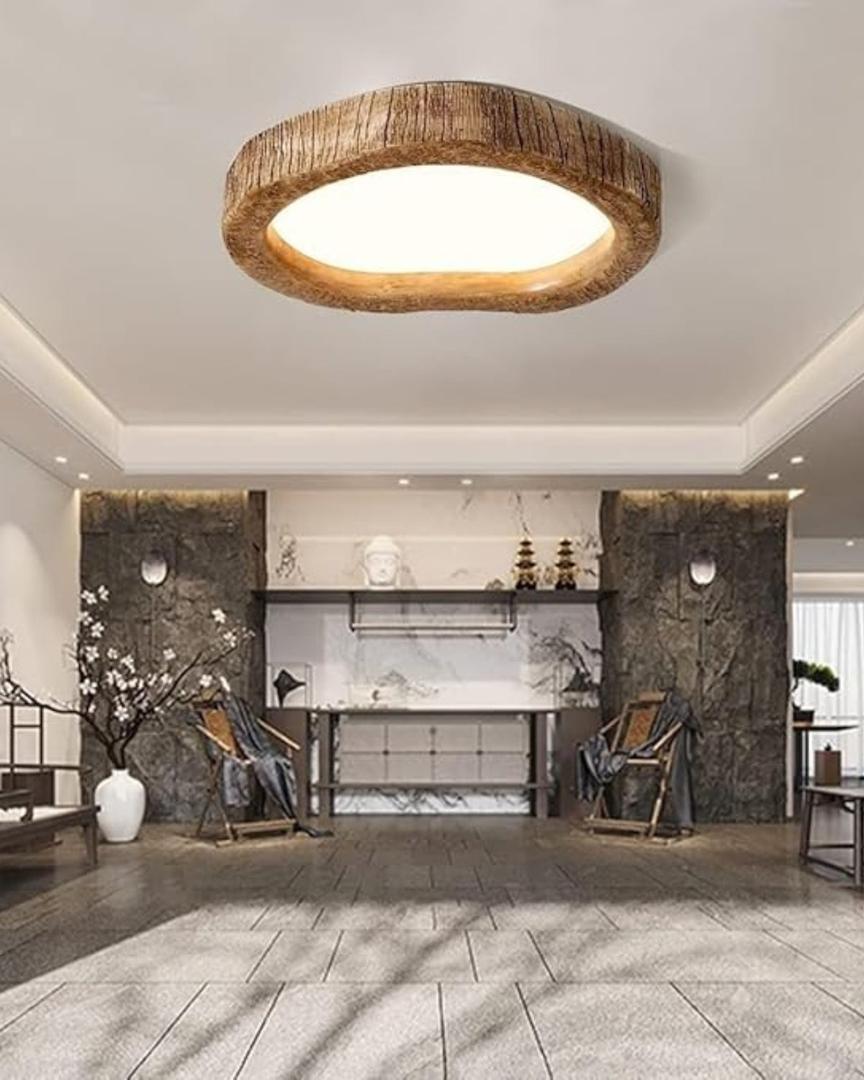 Plafonnier LED au Style Rustique | Design Éternel