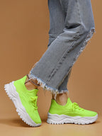 Baskets Femme à Semelle Épaisse Respirantes Lacets Casual Sport Quotidien