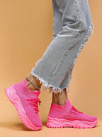Baskets Femme à Semelle Épaisse Respirantes Lacets Casual Sport Quotidien
