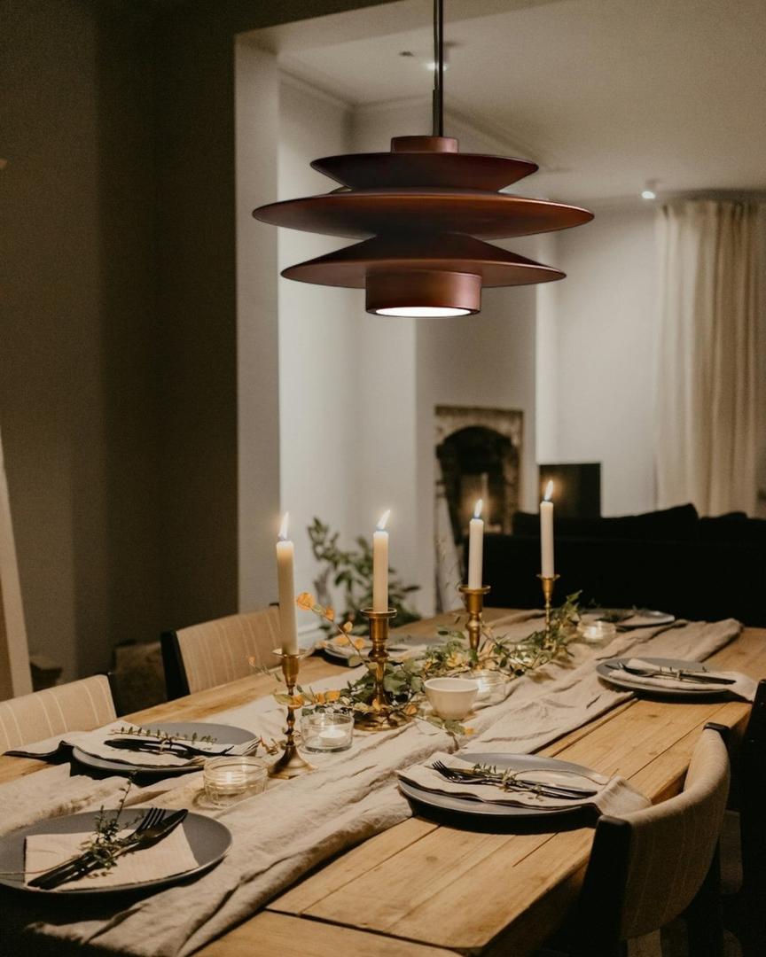 Plafonnier Suspension en Bois de Rubberwood | Design Côtier Moderne