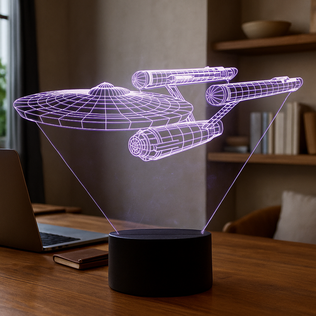 Lampe 3D Vaisseau Spatial | Éclairage Multicolore