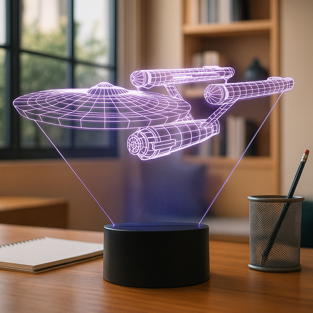 Lampe 3D Vaisseau Spatial | Éclairage Multicolore