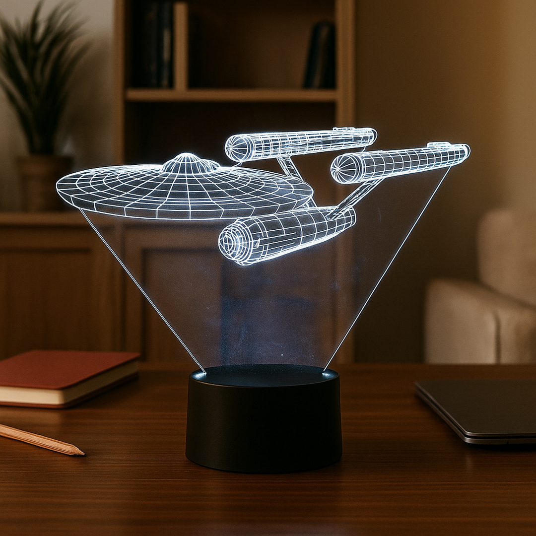 Lampe 3D Vaisseau Spatial | Éclairage Multicolore