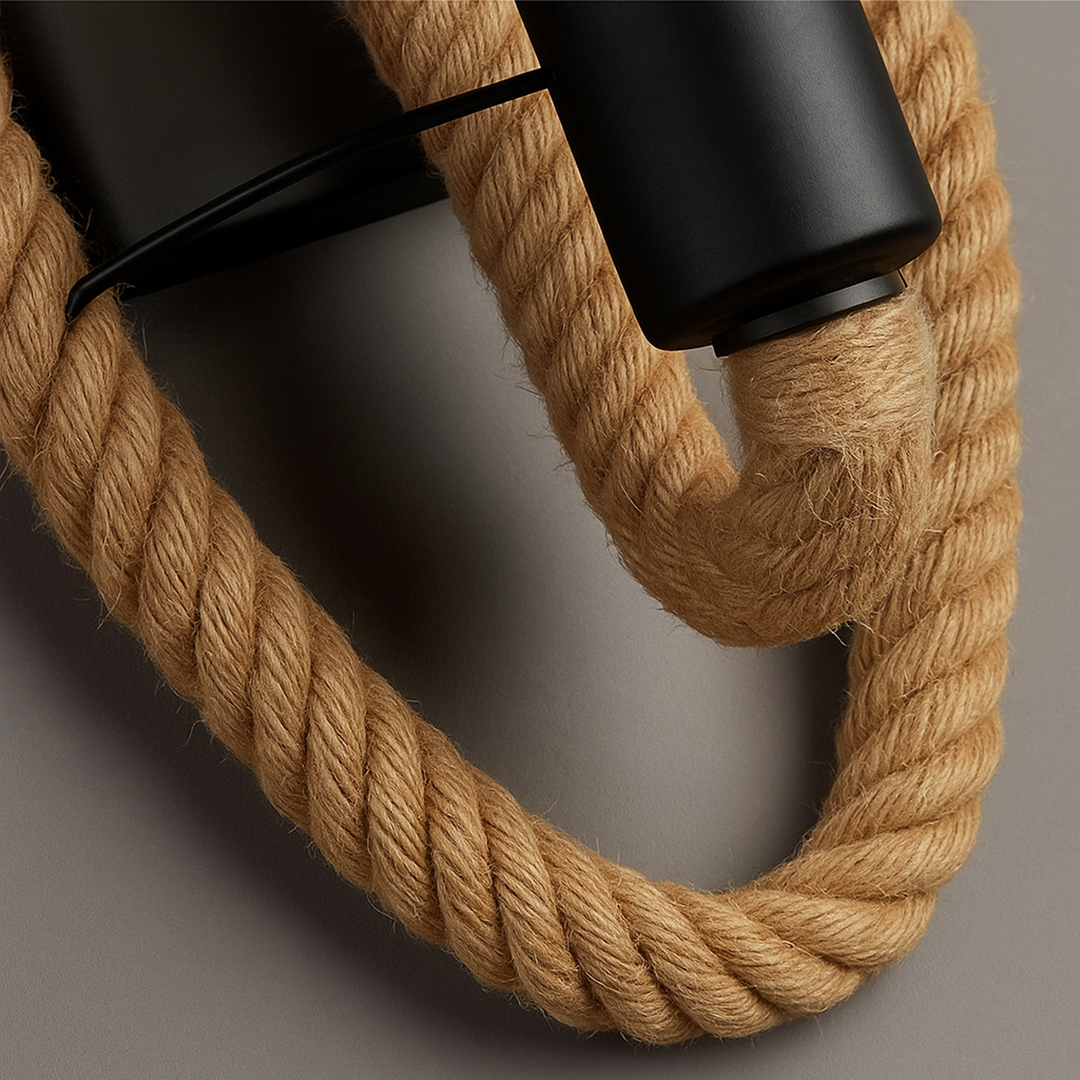 Vintage Scandinavian Wall Sconce | Design Equipped with Rope