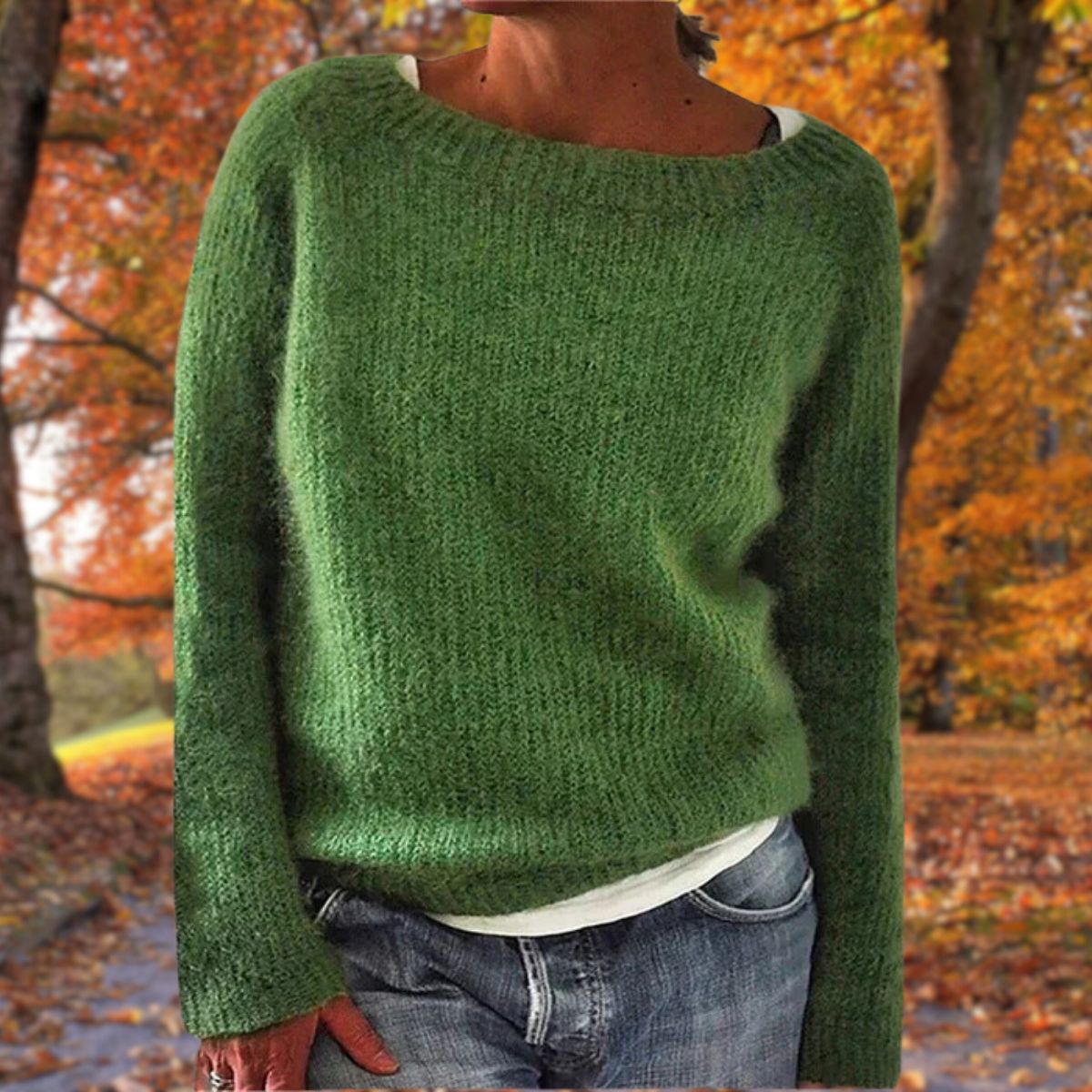 Pull classique en laine mérinos pour femmes Doux Chaud Coupe décontractée Intemporel Pullover d'hiver – Pleun
