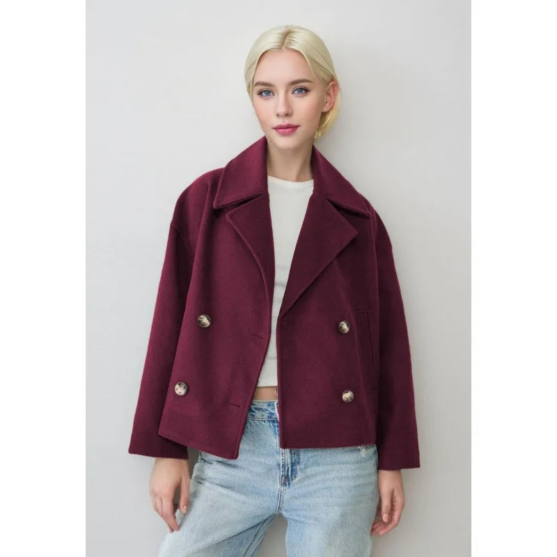 Veste Courte Femme à Double Boutonnage Avec Col à Revers - Heidi