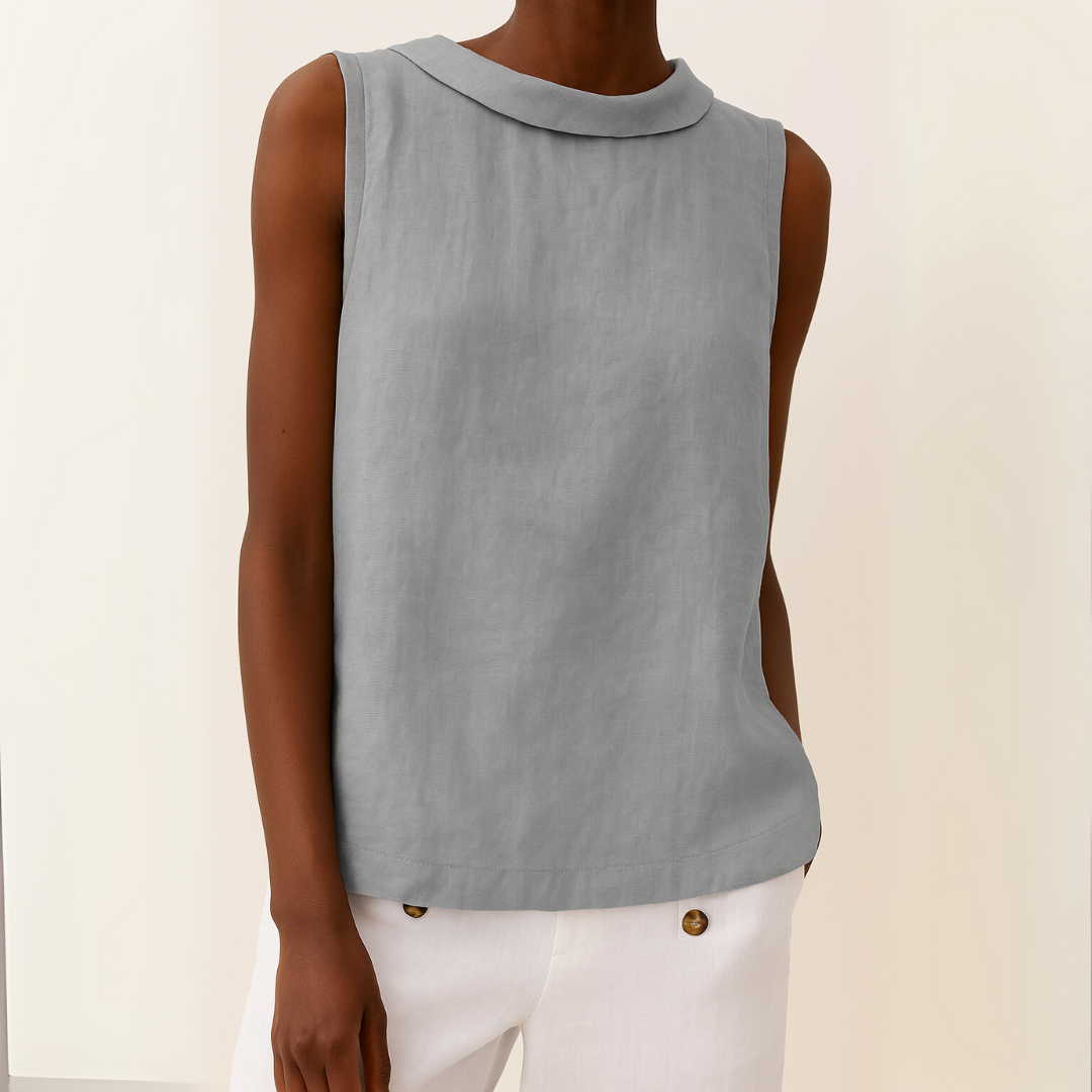 Top sans manches à col roulé pour femmes, silhouette flatteuse douce, décontractée, élégante, chic au quotidien – Maria