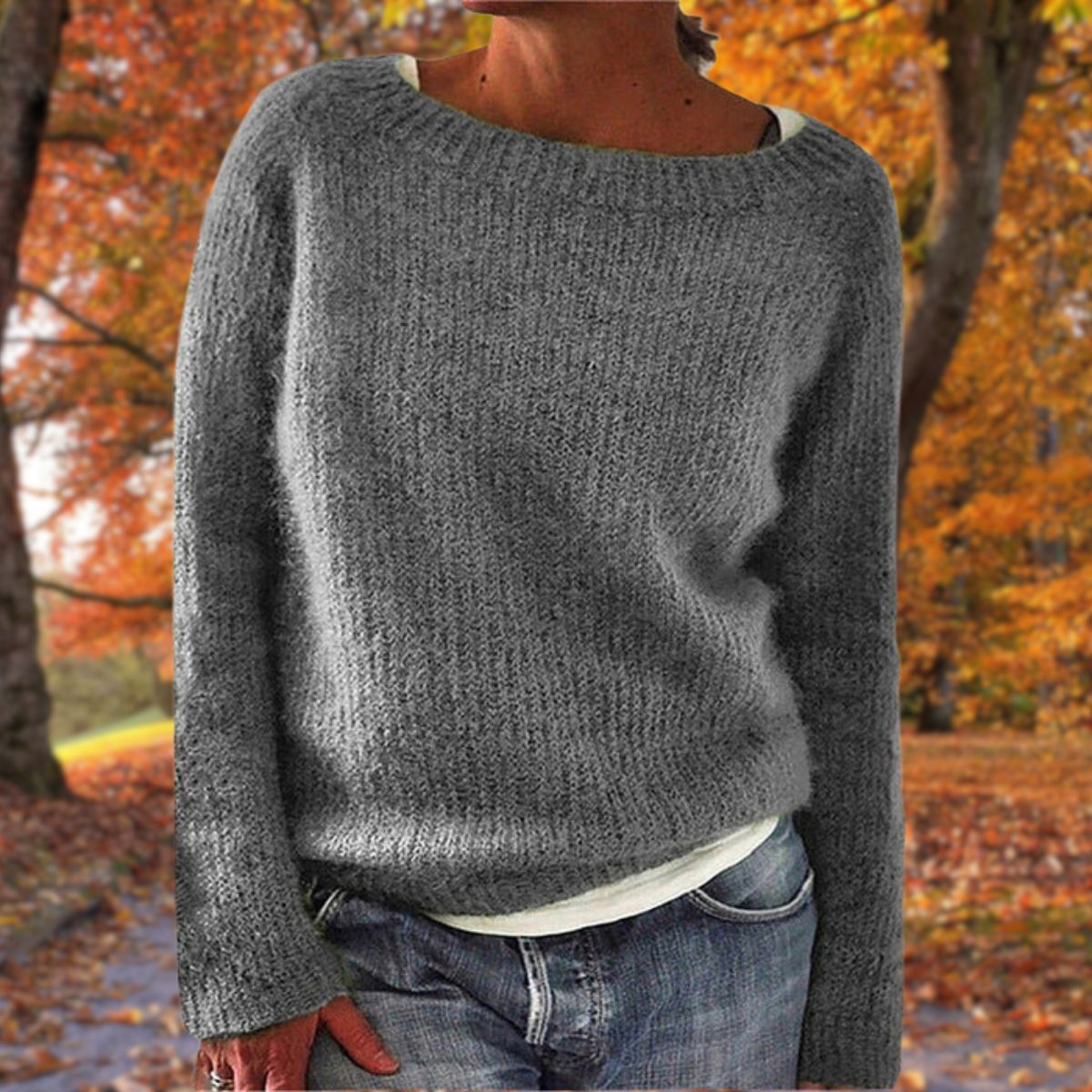 Pull classique en laine mérinos pour femmes Doux Chaud Coupe décontractée Intemporel Pullover d'hiver – Pleun