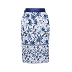 Ensemble Maillot de Bain Une Pièce Col V Lacets Jupe Longue Florale Imprimée Plage Resort Vacances Été – Botanique