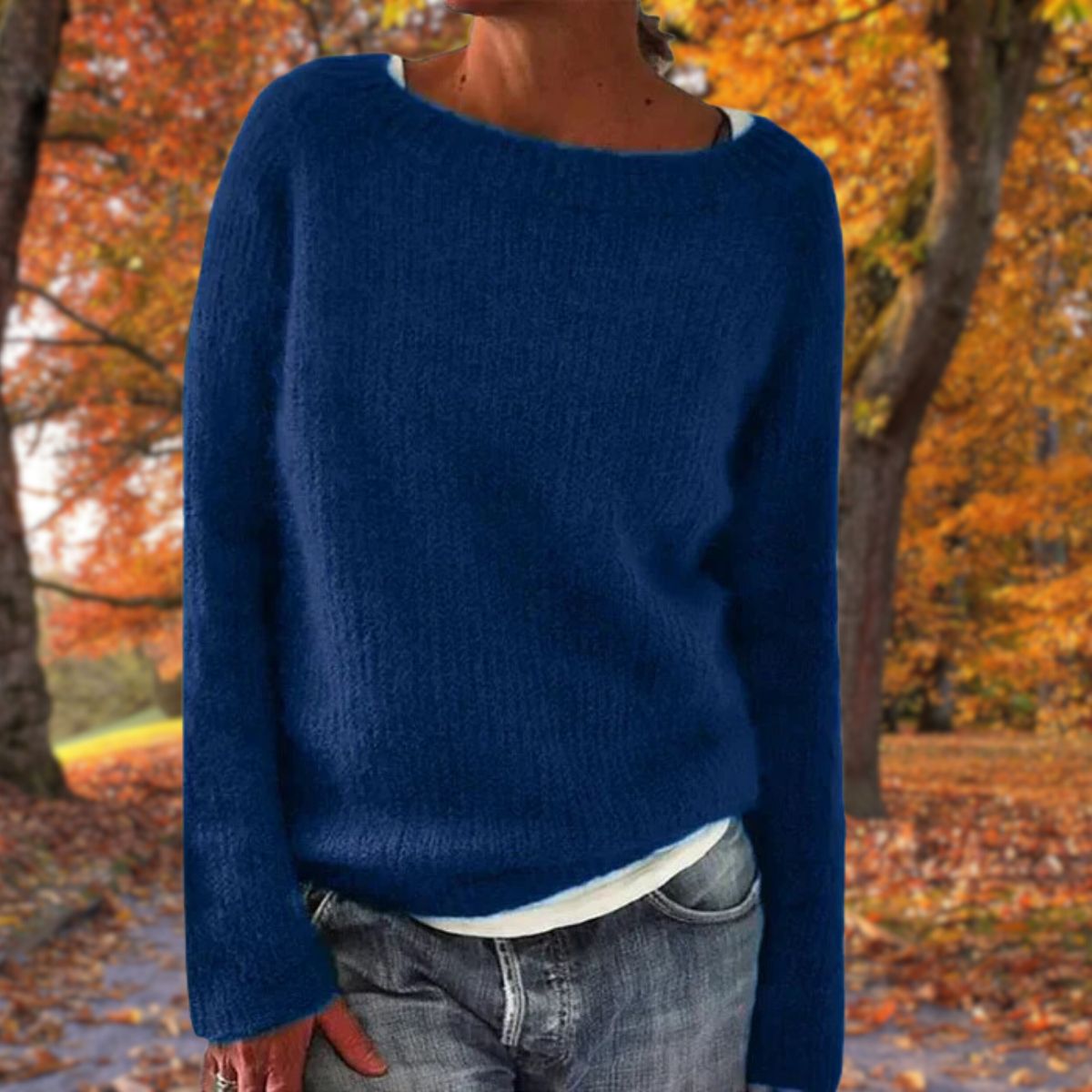 Pull classique en laine mérinos pour femmes Doux Chaud Coupe décontractée Intemporel Pullover d'hiver – Pleun