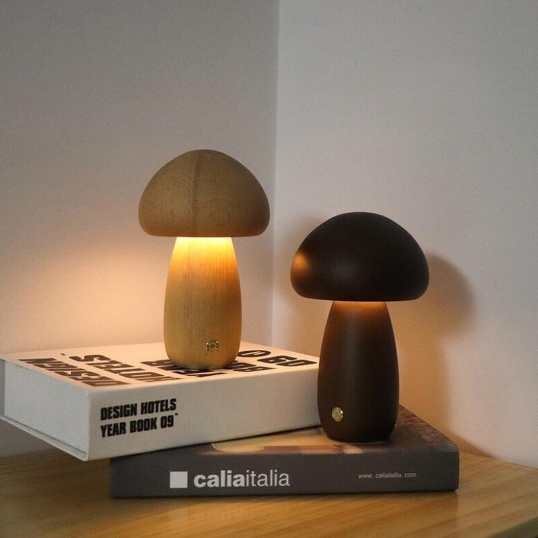 Lampe de Nuit Champignon | LED à Luminosité Ajustable