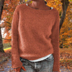 Pull classique en laine mérinos pour femmes Doux Chaud Coupe décontractée Intemporel Pullover d'hiver – Pleun