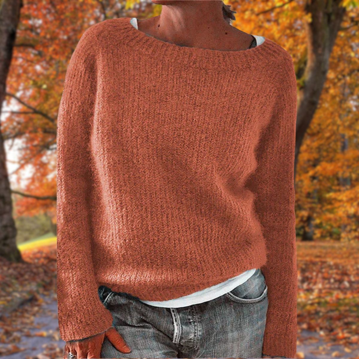 Pull classique en laine mérinos pour femmes Doux Chaud Coupe décontractée Intemporel Pullover d'hiver – Pleun
