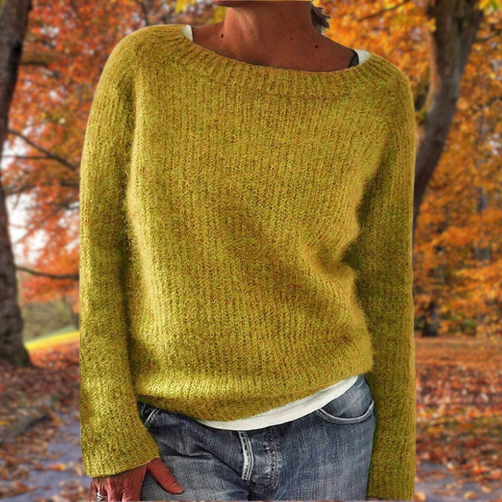 Pull classique en laine mérinos pour femmes Doux Chaud Coupe décontractée Intemporel Pullover d'hiver – Pleun