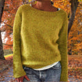 Pull classique en laine mérinos pour femmes Doux Chaud Coupe décontractée Intemporel Pullover d'hiver – Pleun