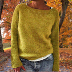 Pull classique en laine mérinos pour femmes Doux Chaud Coupe décontractée Intemporel Pullover d'hiver – Pleun