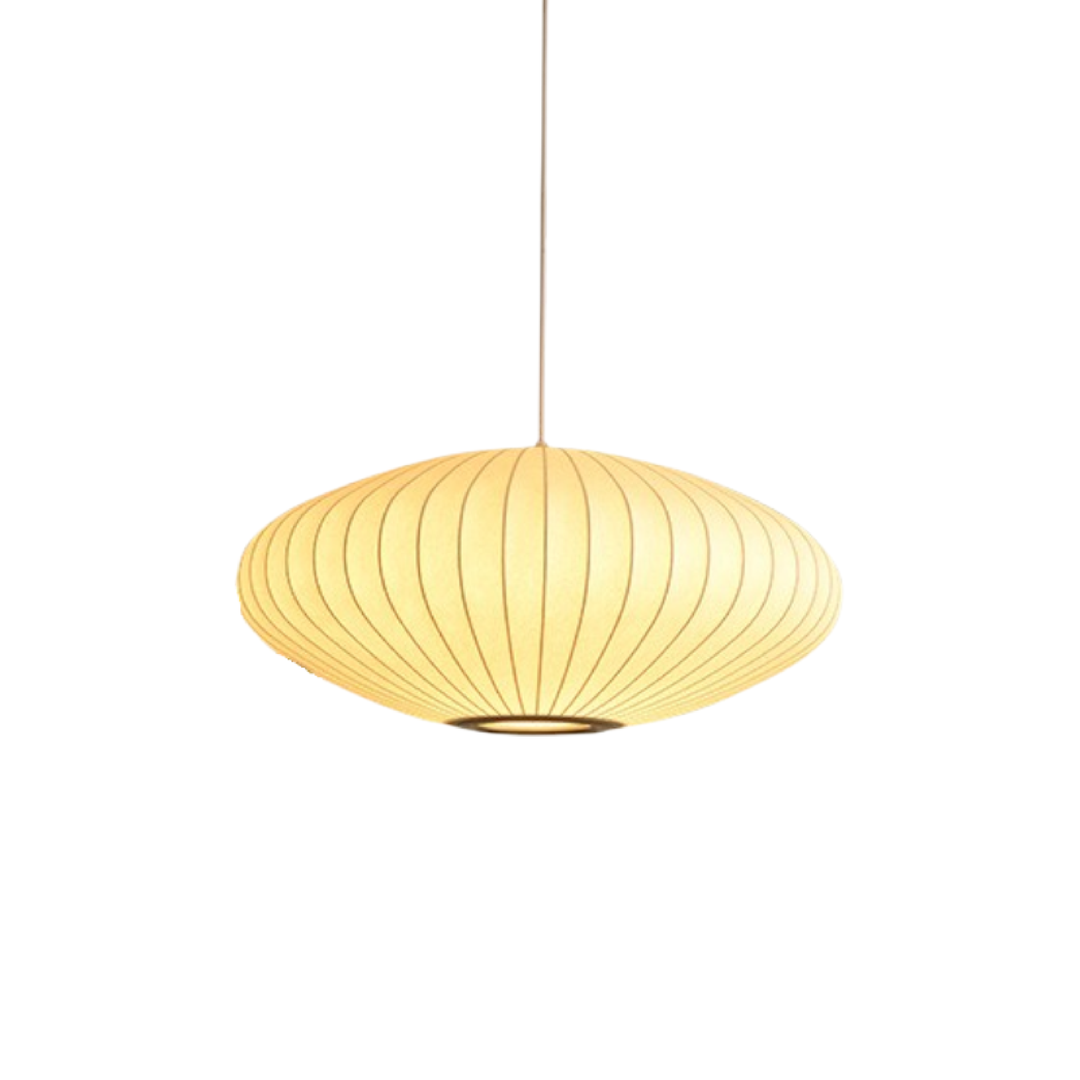 Lampe Suspendue en Soie | Style Vintage