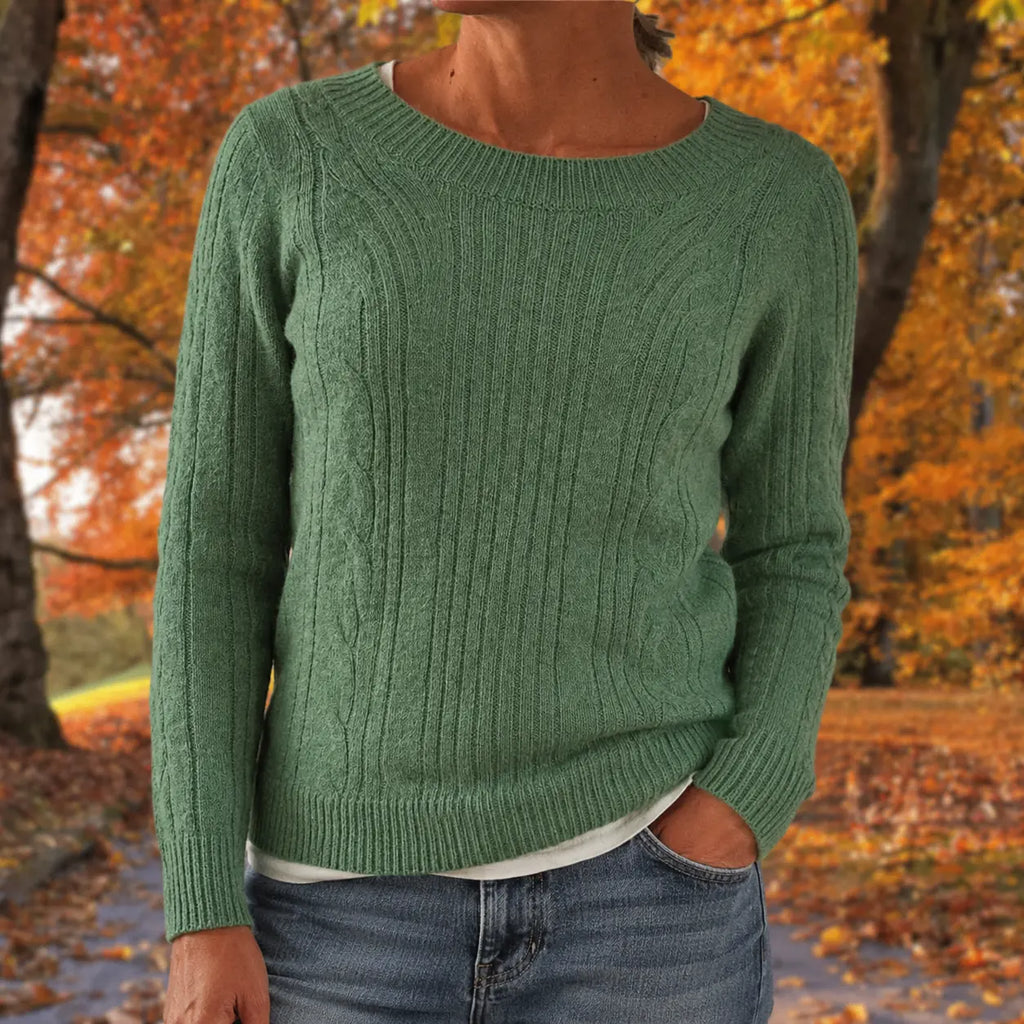 Classic Merino Wool Sweater for Women Soft Warm Casual Fit Timeless Winter Pullover – Pleun
