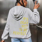 Damen Kapuzenpullover mit Aufdruck, gewagter Rücken, locker, bequem, lässig, Streetwear, Alltag, Wochenende – Améliora