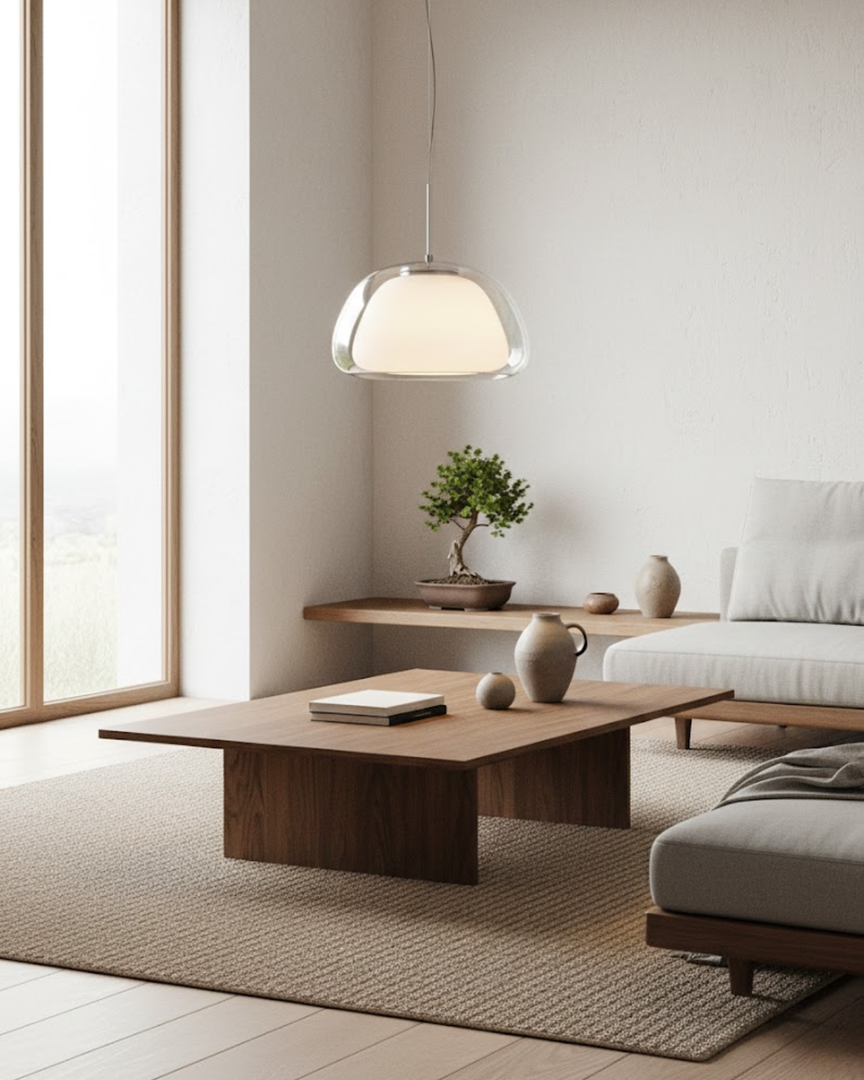 Plafonnier Élégant | Style Japandi pour Intérieurs