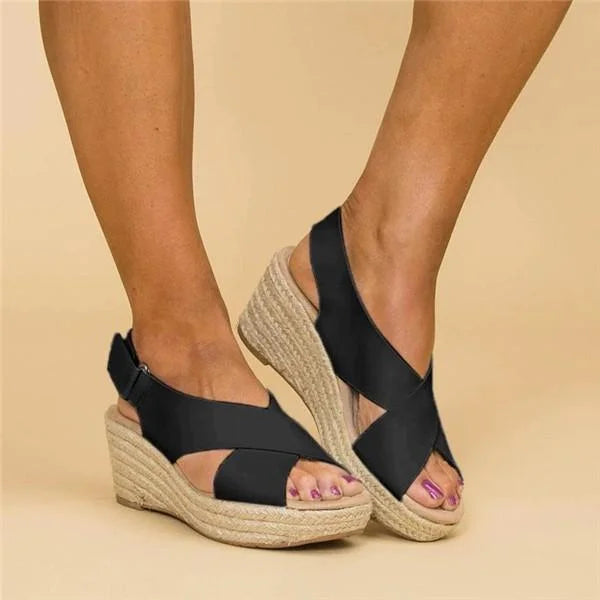Sandales Orthopédiques Femme avec Semelle Rembourrée et Semelle Contour Wedge Respirantes – Neve