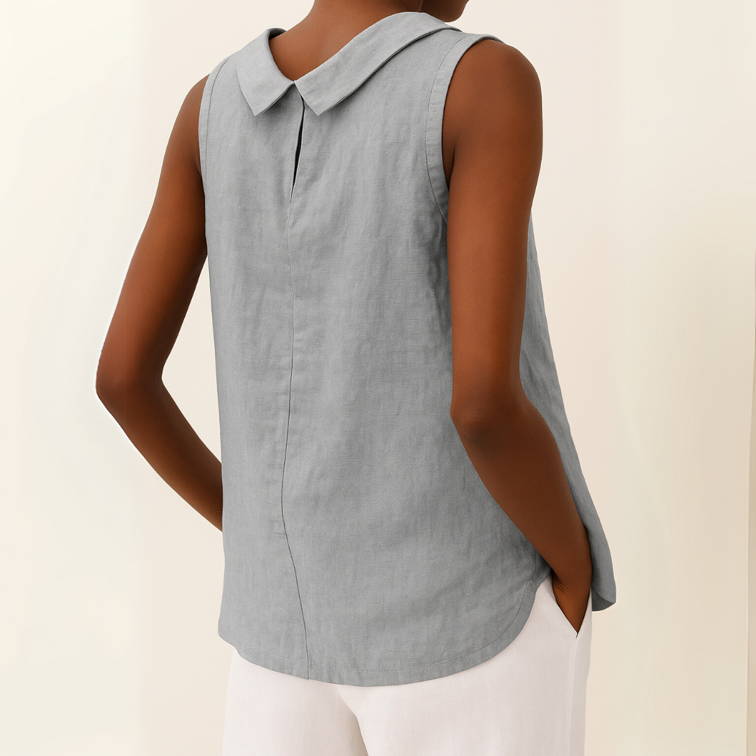 Top sans manches à col roulé pour femmes, silhouette flatteuse douce, décontractée, élégante, chic au quotidien – Maria