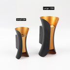 LED-Wandleuchte Außen Gebogen Doppelstrahl Aluminium Gold – Noxel