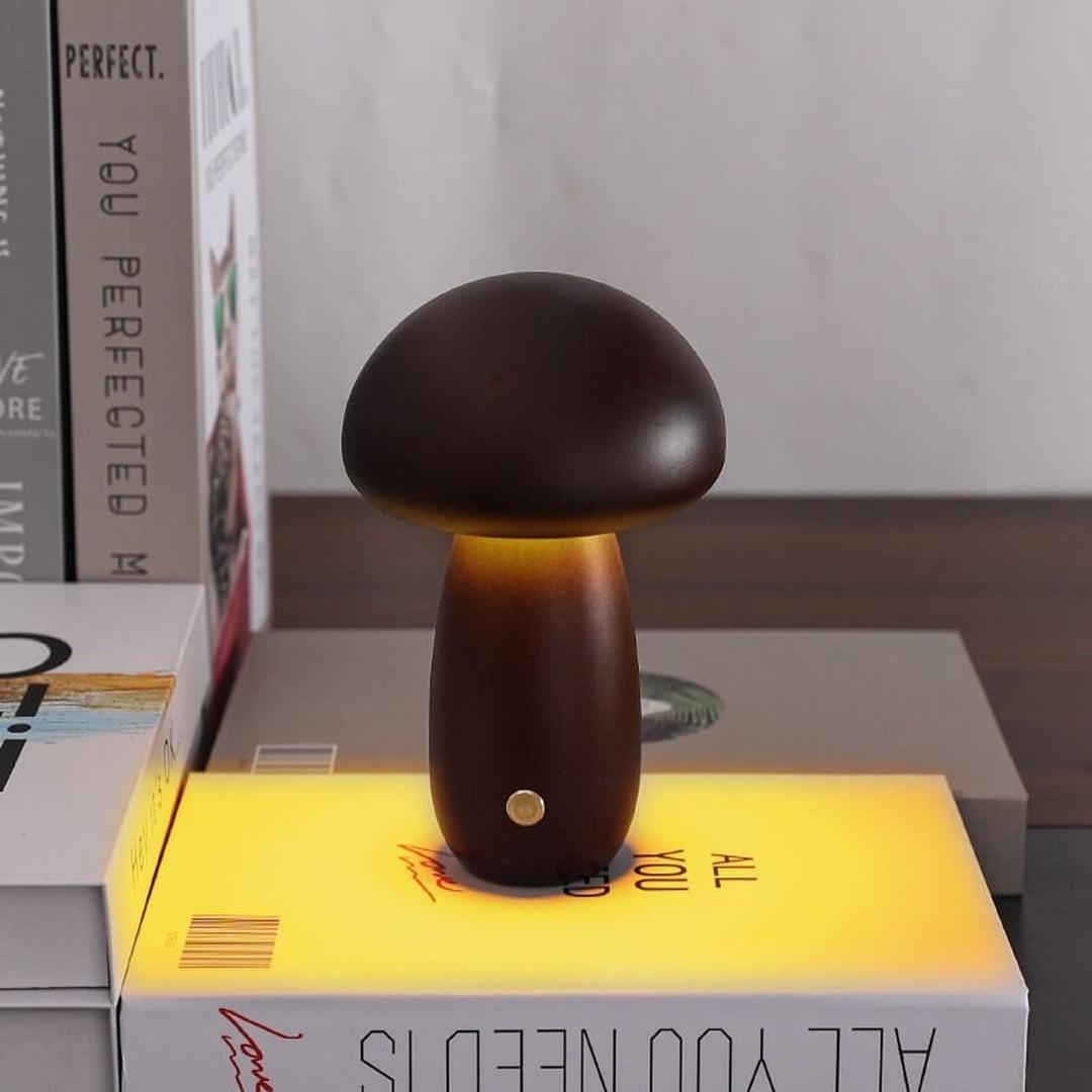Lampe de Nuit Champignon | LED à Luminosité Ajustable