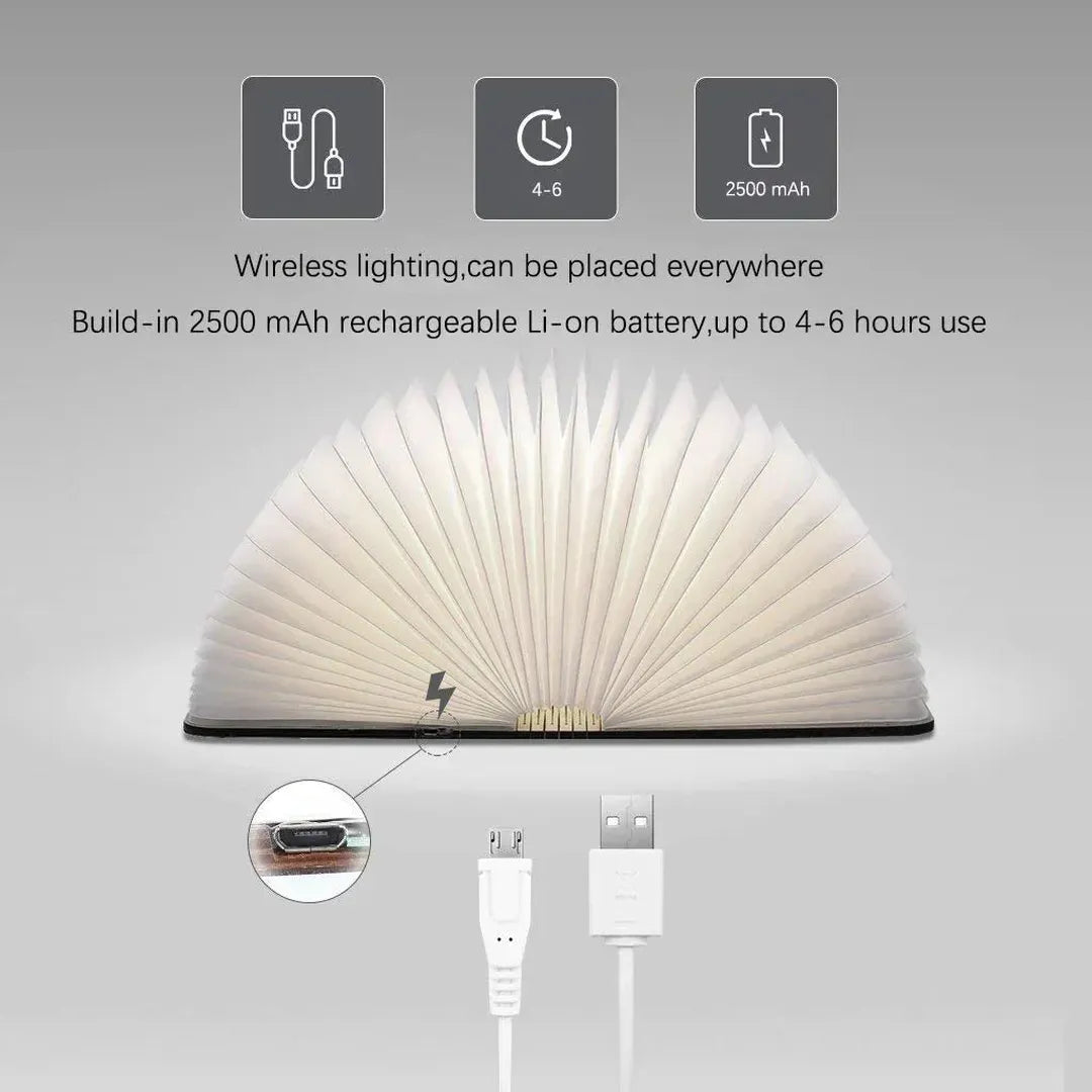 Lampe LED en Design de Livre