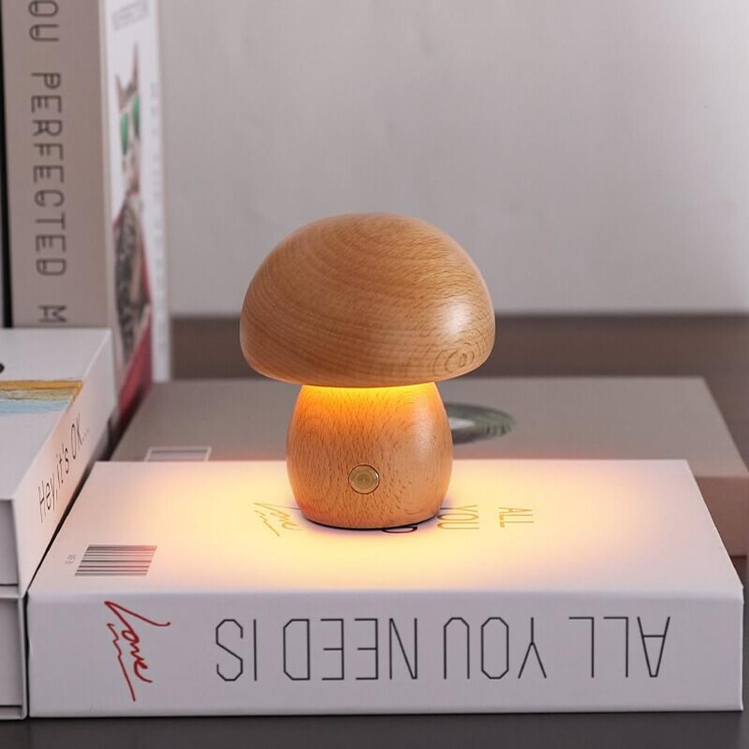 Lampe de Nuit Champignon | LED à Luminosité Ajustable