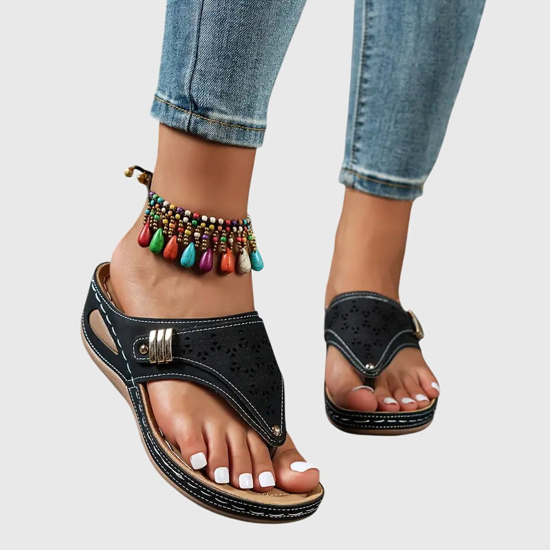 Sandales Wedge Orthopédiques pour Femmes avec Support Ergonomique de la Voûte Plantaire et Semelle Amortissante – Kaylie