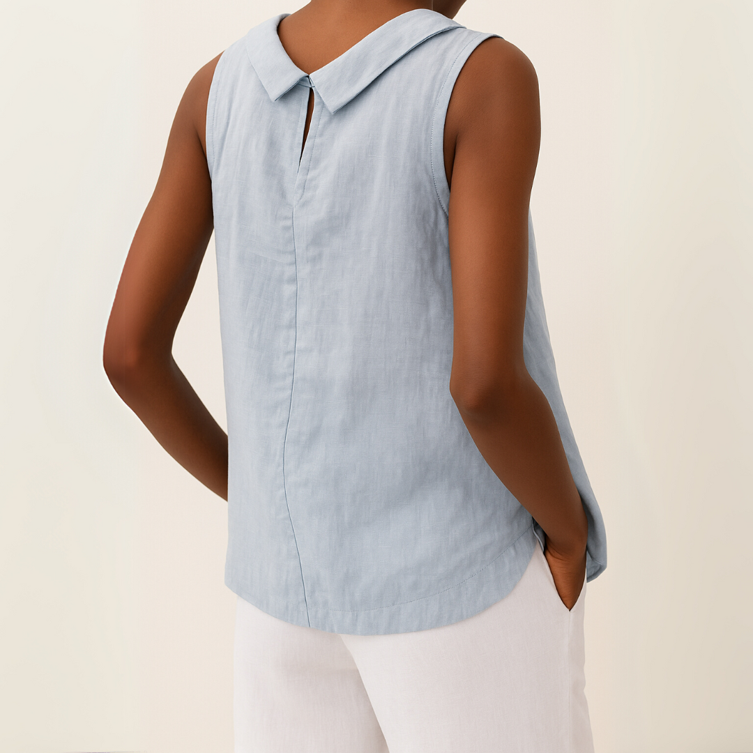 Top sans manches à col roulé pour femmes, silhouette flatteuse douce, décontractée, élégante, chic au quotidien – Maria