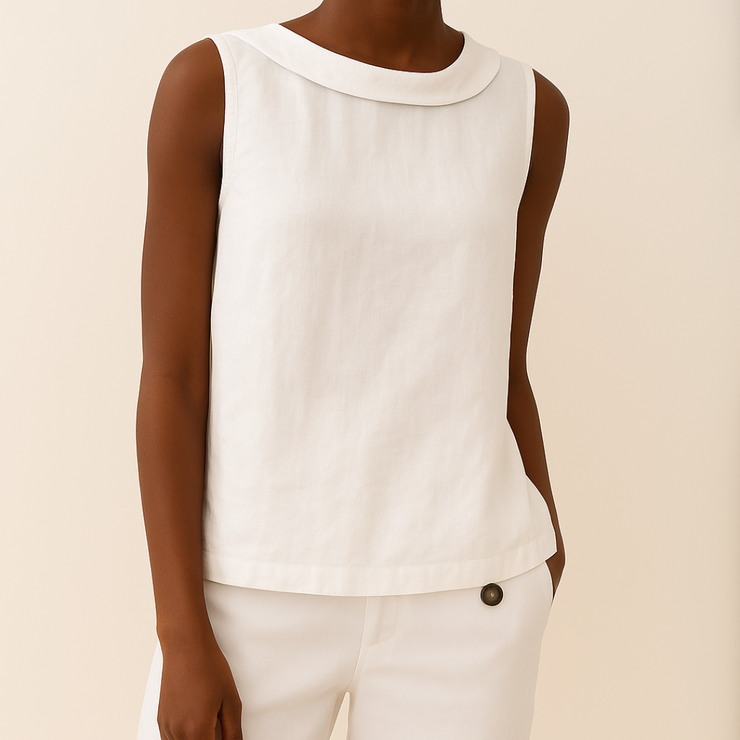 Top sans manches à col roulé pour femmes, silhouette flatteuse douce, décontractée, élégante, chic au quotidien – Maria