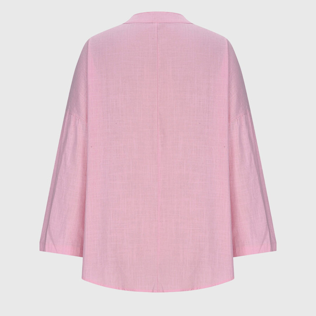 Chemise de Plage Élégante et Fluide pour Femmes à Col en V à Manches Longues, Coupe Décontractée, Casual Été – Lenara