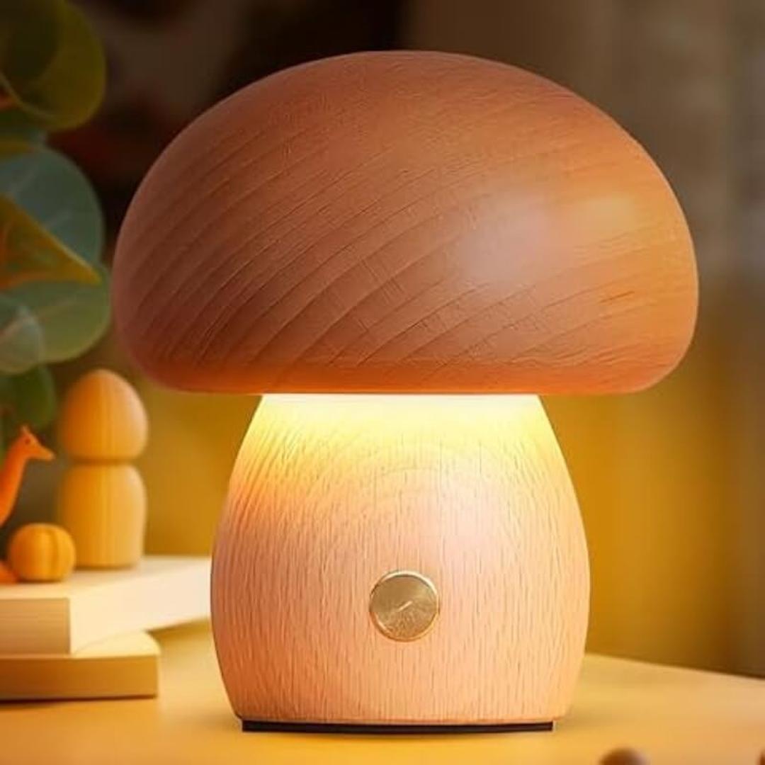 Lampe de Nuit Champignon | LED à Luminosité Ajustable