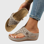 Orthopädische Keilsandalen für Damen mit ergonomischer Fußgewölbestütze und dämpfender Sohle – Kaylie