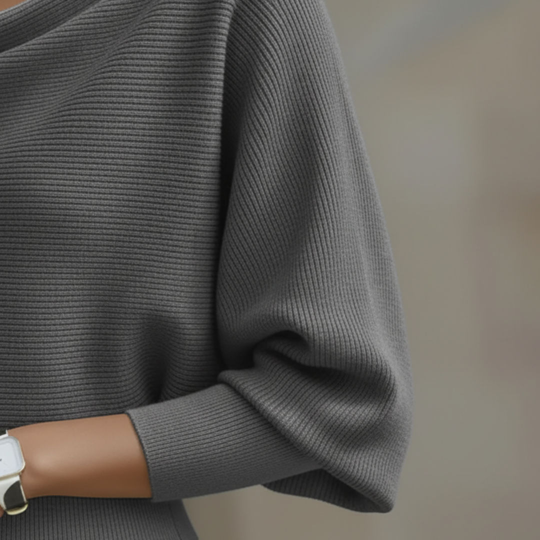 Robe Midi Élégante à Col Bateau pour Femme à Manches Longues – Bureau, Cocktail, Invité de Mariage – Gris Noir Beige Bleu