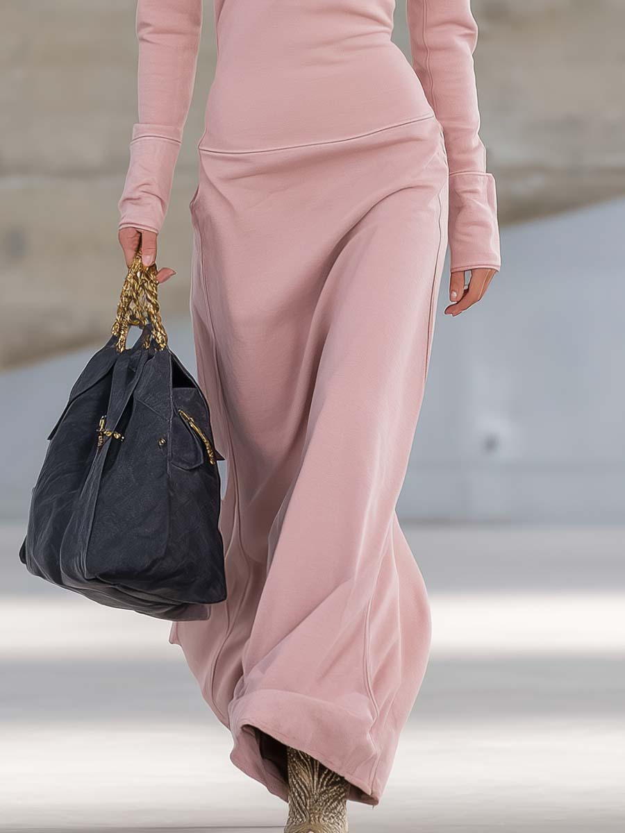 Robe Longue Sportive à Col V Avec Fermeture Éclair Pour Femme à Manches Longues Ajustée Décontractée Formelle de Fête Cowgirl Soirée Élégante