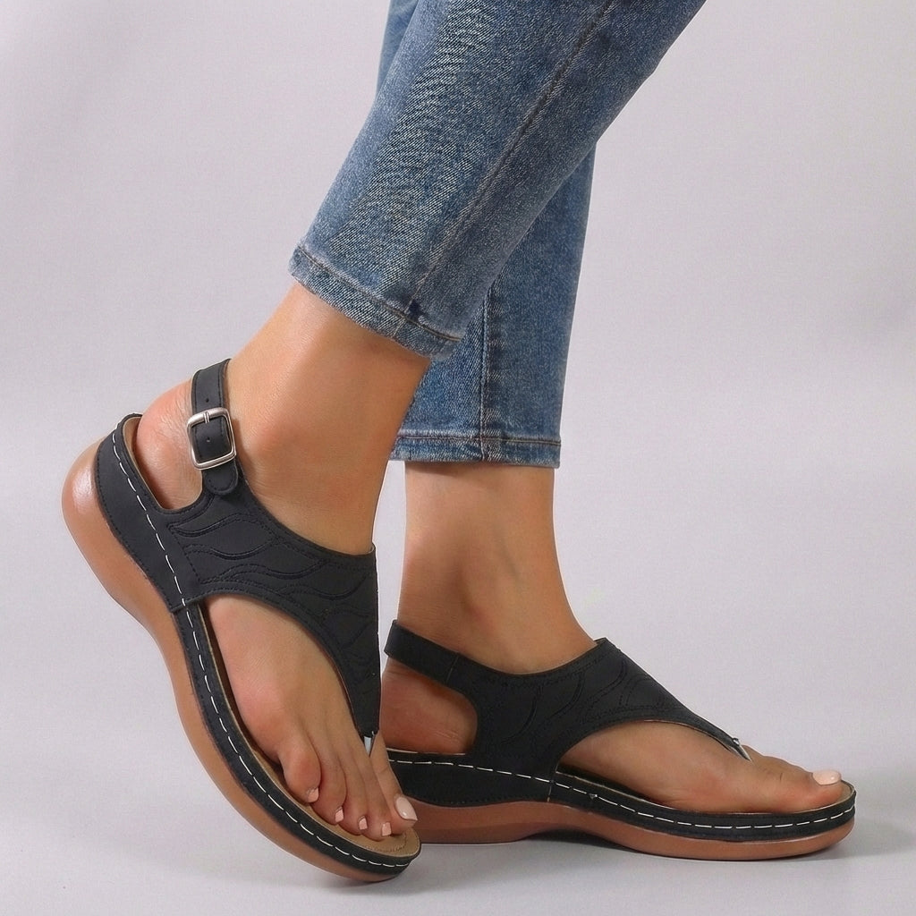 Sandali con Zeppa Donna Cinturino alla Caviglia Regolabile Design Aperto Leggeri Elevazione Comfort Supporto Casual Spiaggia Vacanze Estate – Camel Nude