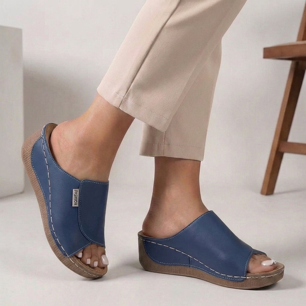 Chaussons à Talon Wedge Orthopédiques pour Femmes, Confortables et Ouverts, Casual d'Été – Madison